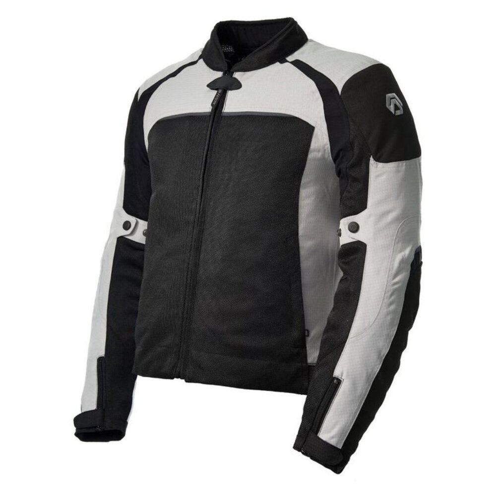 Reax Men's Black Silver Alta Mesh Armor‎ Protective Motorcycle Riding Jacket M